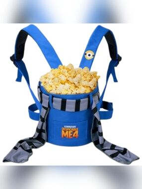 Despicable Me 4 Minion Popcorn Bucket with Striped Scarf New